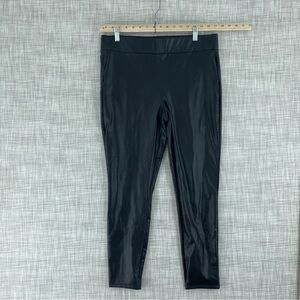 Loft pants leather black womens large 0002